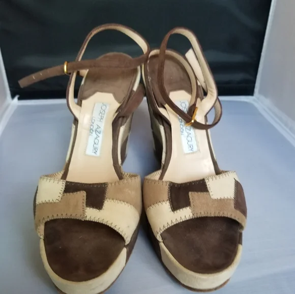 Joseph Azaguri wedge platform sandals - Picture 2 of 7